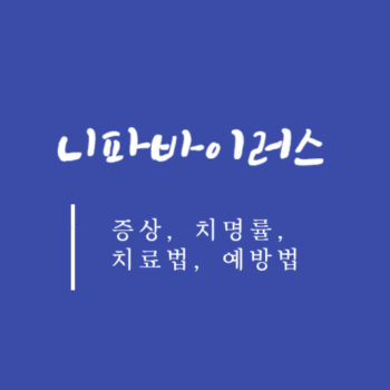 니파바이러스 증상, 치명률, 치료법, 예방법