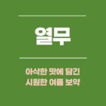 열무, 아삭한 맛에 담긴 시원한 여름 보약