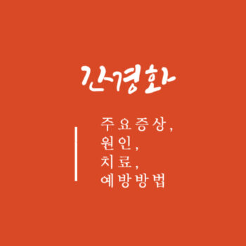간경화 주요증상, 원인, 진단, 치료, 예방방법