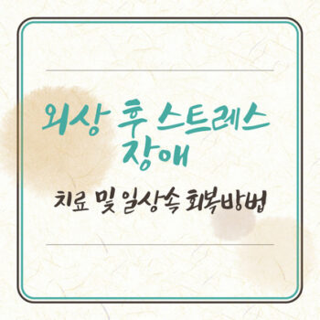 외상 후 스트레스 장애 치료 및 일상속 회복방법