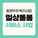 일상돌봄 서비스 사업(정부 복지서비스)