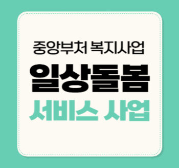 일상돌봄 서비스 사업(정부 복지서비스)
